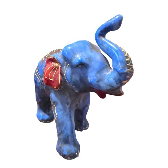 Cloisonné 4.5” Elephant Trunk Up Figurine The Hamilton Collection‎ Made in Japan - Picture 6 of 9